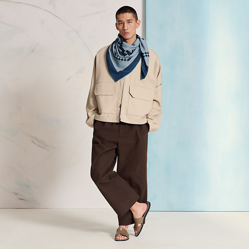 カレH 100 《ブリッド・ドゥ・ガラ・ピクセル》 - ブルー | Hermès